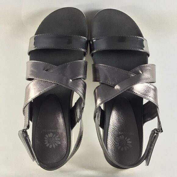 Yellowbox striking womens sandals slingback slides gray size 9 M - Picture 4 of 8